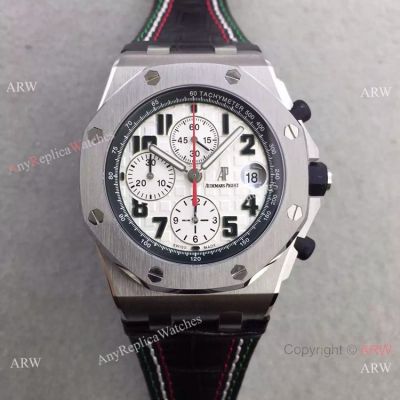 Swiss 3126 Audemars Piguet Clone Watch Black Arabic Markers Leather